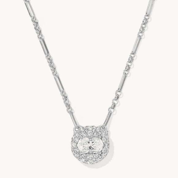 Kendra Scott Bella Silver Short Pendant Necklace - Picture 1 of 4